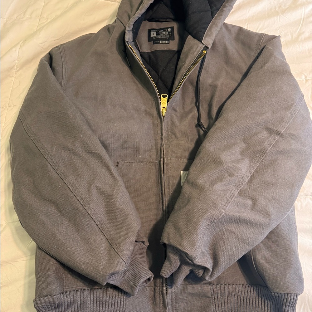 Carhartt Gray Hooded Jacket small - Picture 6 of 9